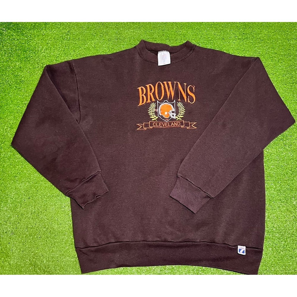 Vintage Cleveland Browns Sweatshirt LG 90s Browns Football Stitch Crewneck Logo7